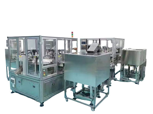 Un buen precio. Máquina de ensamblaje de tapa de infusión de película fácil de rasgar con servomotor en línea