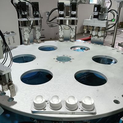 Capa de lavadora de detergente máquina de montaje automática máquina giratoria de funcionamiento hecha de acero inoxidable