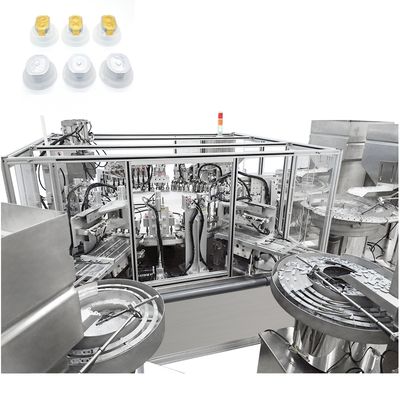 Un buen precio. Máquina de ensamblaje automática de tapa de papel de aluminio de infusión para fácil de pelar la hoja de aluminio y excelente propiedad de soldadura IV tapa de botellas en línea